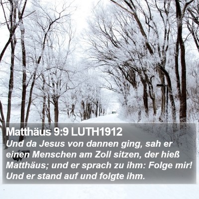 Matthäus 9:9 LUTH1912 Bible Verse Image