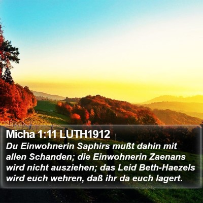 Micha 1:11 LUTH1912 Bible Verse Image