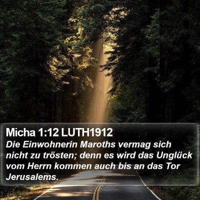 Micha 1:12 LUTH1912 Bible Verse Image
