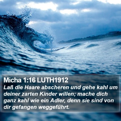 Micha 1:16 LUTH1912 Bible Verse Image