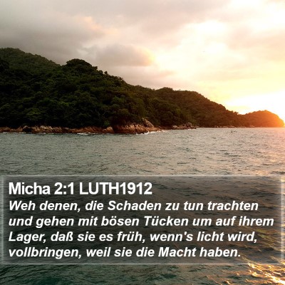 Micha 2:1 LUTH1912 Bible Verse Image