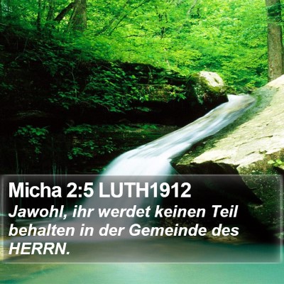 Micha 2:5 LUTH1912 Bible Verse Image