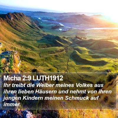 Micha 2:9 LUTH1912 Bible Verse Image