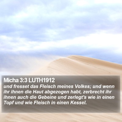 Micha 3:3 LUTH1912 Bible Verse Image