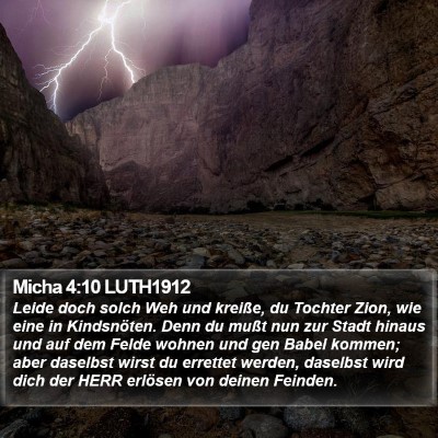 Micha 4:10 LUTH1912 Bible Verse Image