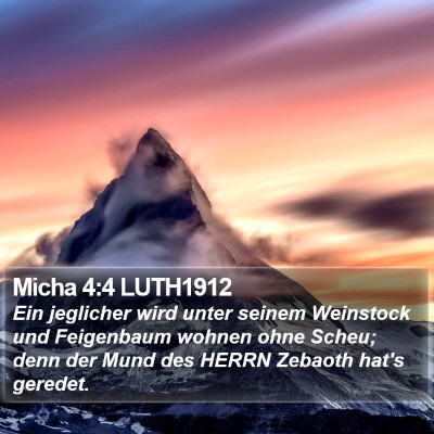 Micha 4:4 LUTH1912 Bible Verse Image