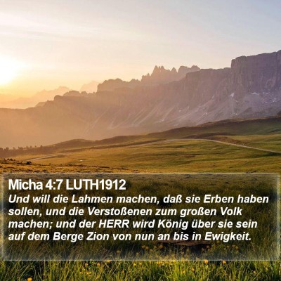 Micha 4:7 LUTH1912 Bible Verse Image