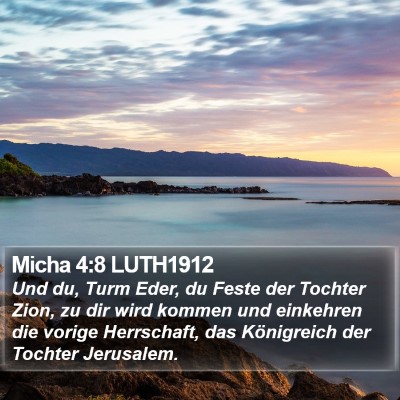 Micha 4:8 LUTH1912 Bible Verse Image