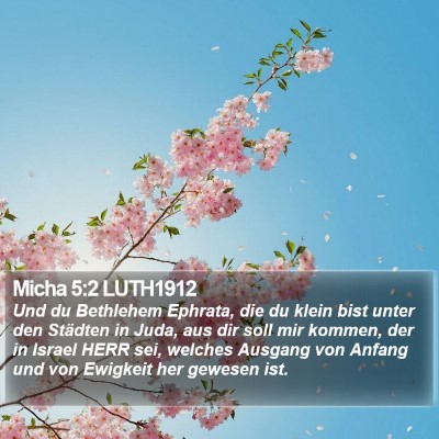 Micha 5:2 LUTH1912 Bible Verse Image