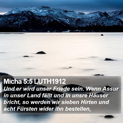 Micha 5:5 LUTH1912 Bible Verse Image