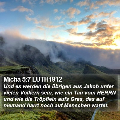 Micha 5:7 LUTH1912 Bible Verse Image