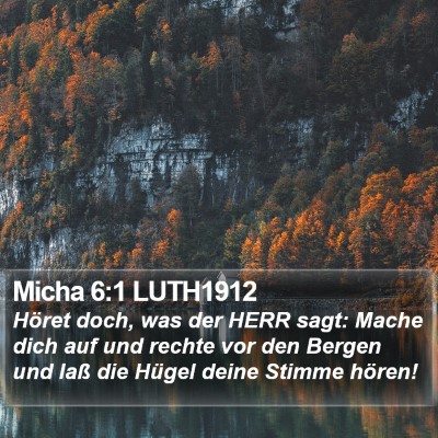 Micha 6:1 LUTH1912 Bible Verse Image