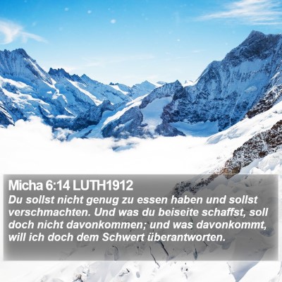 Micha 6:14 LUTH1912 Bible Verse Image