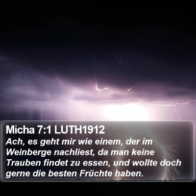 Micha 7:1 LUTH1912 Bible Verse Image