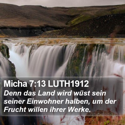 Micha 7:13 LUTH1912 Bible Verse Image
