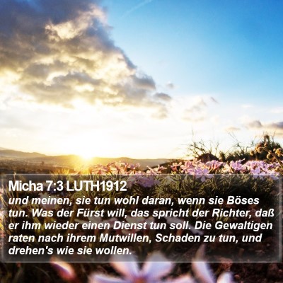 Micha 7:3 LUTH1912 Bible Verse Image