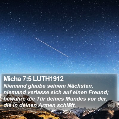 Micha 7:5 LUTH1912 Bible Verse Image