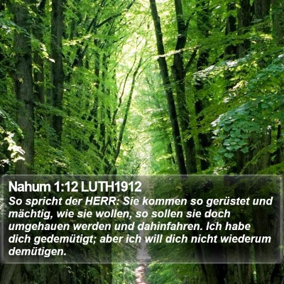 Nahum 1:12 LUTH1912 Bible Verse Image