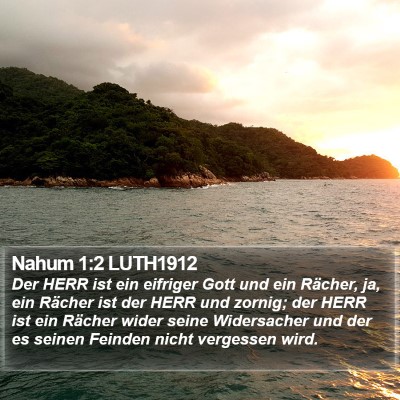 Nahum 1:2 LUTH1912 Bible Verse Image