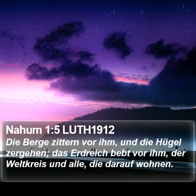 Nahum 1:5 LUTH1912 Bible Verse Image