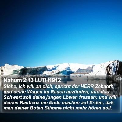 Nahum 2:13 LUTH1912 Bible Verse Image