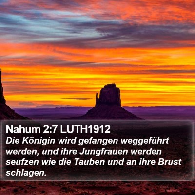 Nahum 2:7 LUTH1912 Bible Verse Image
