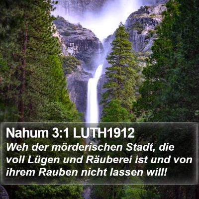 Nahum 3:1 LUTH1912 Bible Verse Image