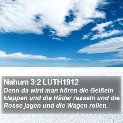 Nahum 3:2 LUTH1912 Bible Verse Image