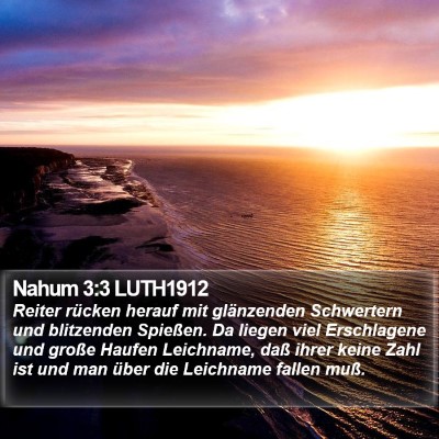 Nahum 3:3 LUTH1912 Bible Verse Image