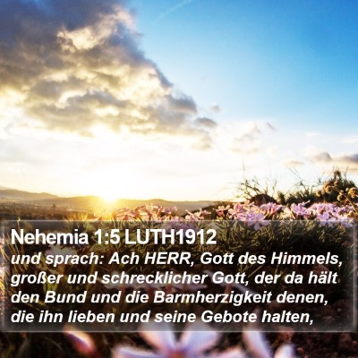 Nehemia 1:5 LUTH1912 Bible Verse Image