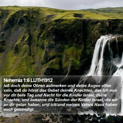 Nehemia 1:6 LUTH1912 Bible Verse Image
