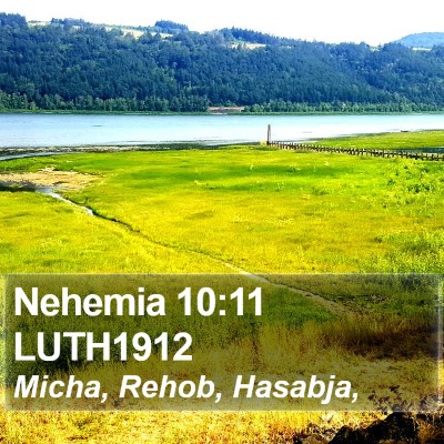 Nehemia 10:11 LUTH1912 Bible Verse Image