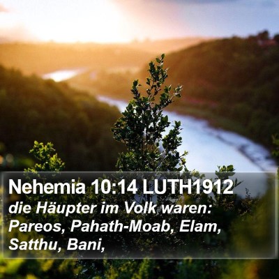 Nehemia 10:14 LUTH1912 Bible Verse Image