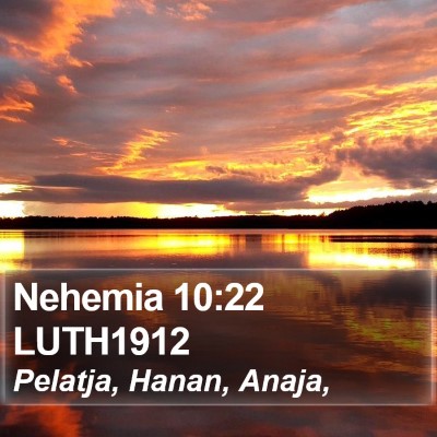 Nehemia 10:22 LUTH1912 Bible Verse Image