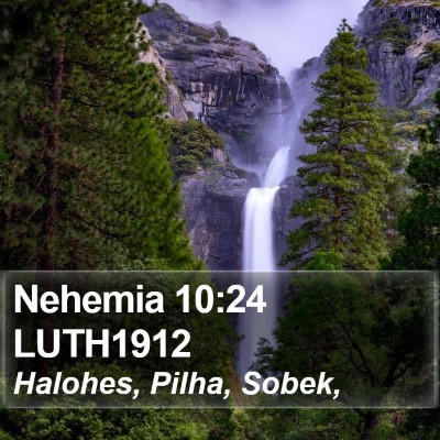 Nehemia 10:24 LUTH1912 Bible Verse Image