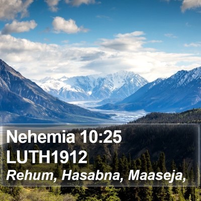 Nehemia 10:25 LUTH1912 Bible Verse Image