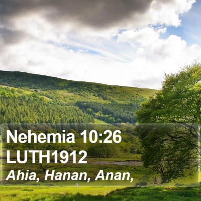Nehemia 10:26 LUTH1912 Bible Verse Image