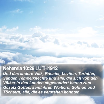 Nehemia 10:28 LUTH1912 Bible Verse Image