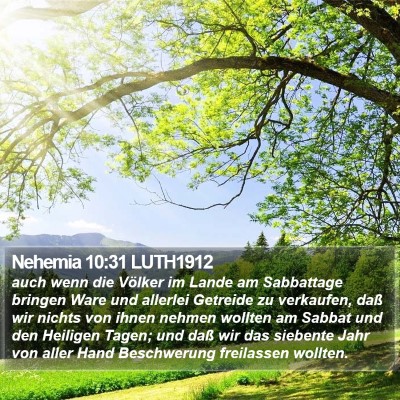Nehemia 10:31 LUTH1912 Bible Verse Image