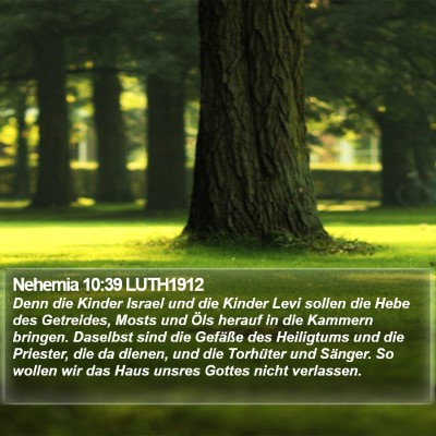 Nehemia 10:39 LUTH1912 Bible Verse Image