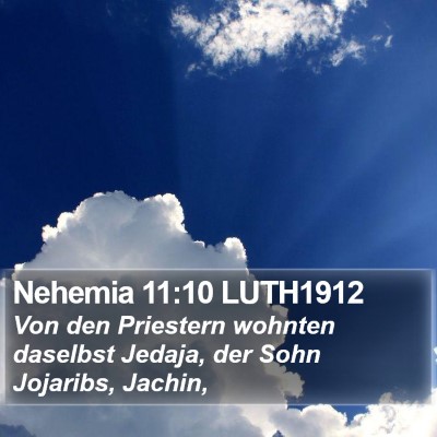 Nehemia 11:10 LUTH1912 Bible Verse Image