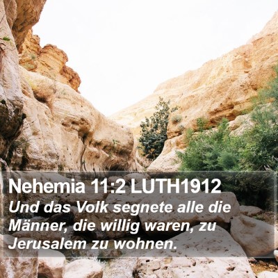 Nehemia 11:2 LUTH1912 Bible Verse Image