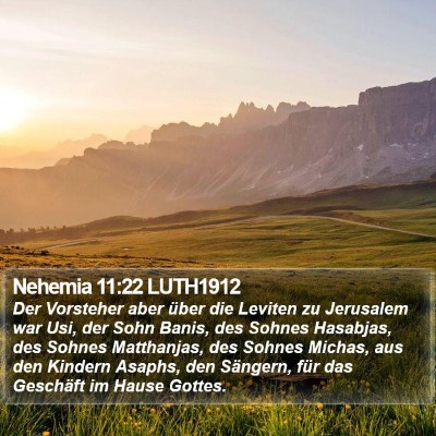 Nehemia 11:22 LUTH1912 Bible Verse Image