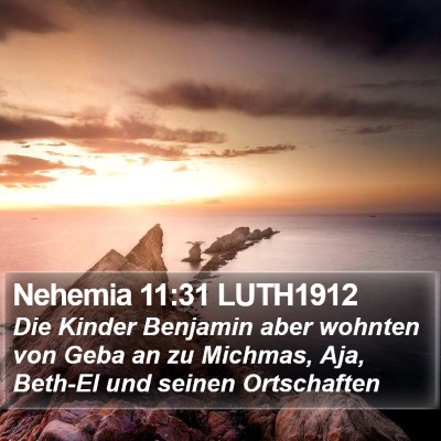 Nehemia 11:31 LUTH1912 Bible Verse Image