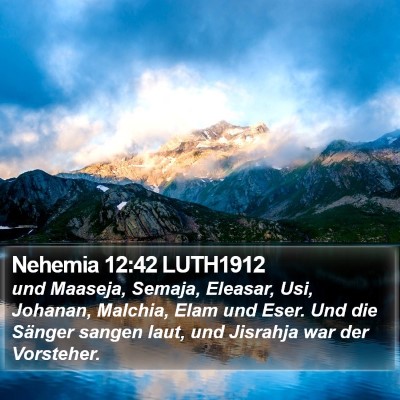 Nehemia 12:42 LUTH1912 Bible Verse Image