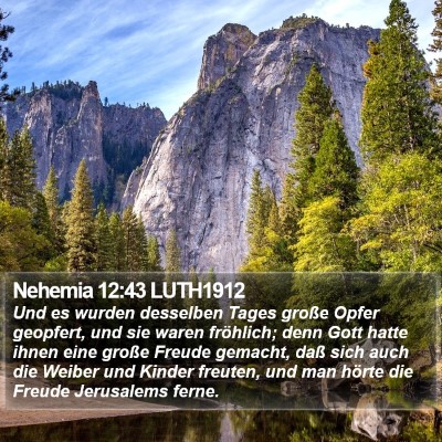 Nehemia 12:43 LUTH1912 Bible Verse Image