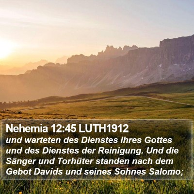 Nehemia 12:45 LUTH1912 Bible Verse Image