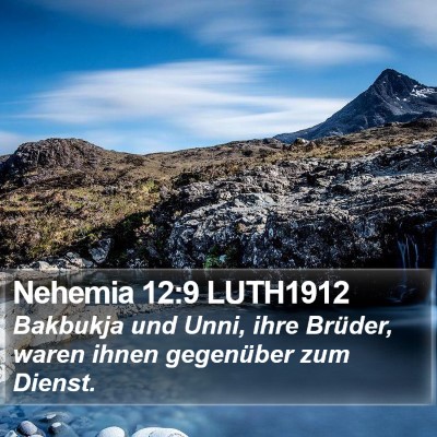 Nehemia 12:9 LUTH1912 Bible Verse Image
