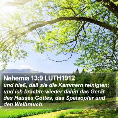 Nehemia 13:9 LUTH1912 Bible Verse Image