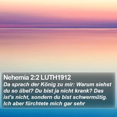 Nehemia 2:2 LUTH1912 Bible Verse Image